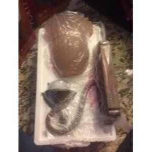 PORTFOLIO Single Light Wall Sconce Bronze Finish Cloudy Umber Glass Globe NIB